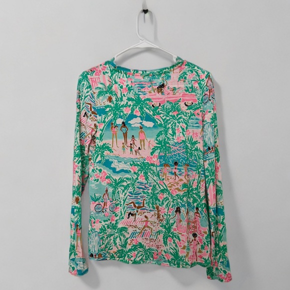 Lilly Pulitzer Vibrant Green and Pink Top - Picture 3 of 10